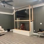 Custom Fireplace&frame TV