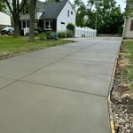 Concrete driveway