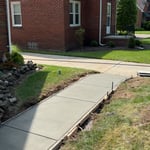 Concrete side walk
