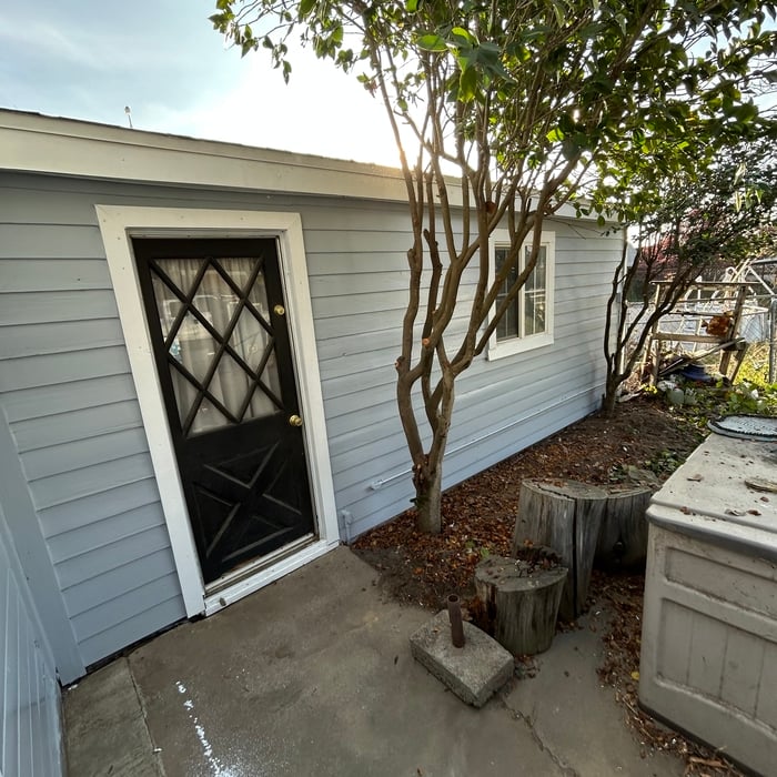 Back right side of home.