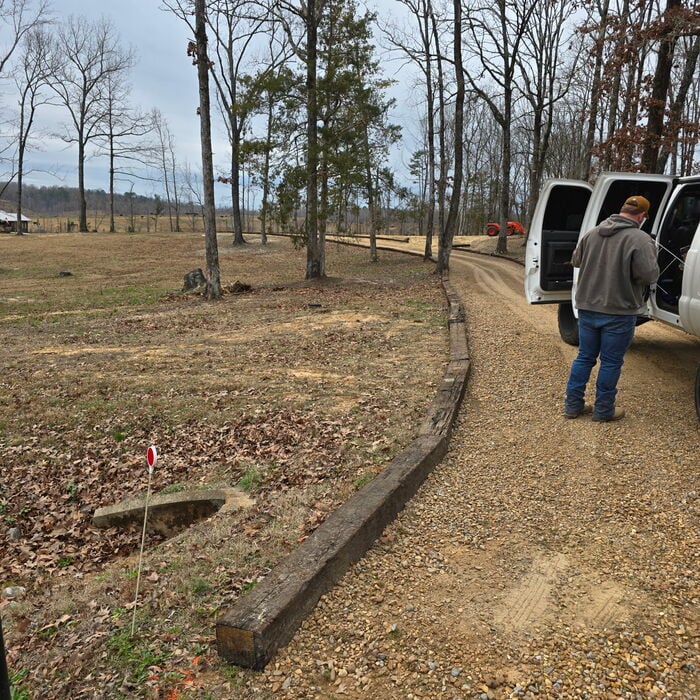 Crossties driveway