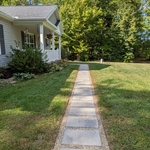 Grey paver walkway