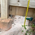 8" of erosion