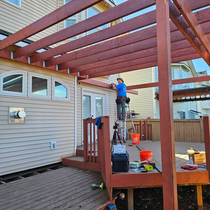 New roof and fixed deck