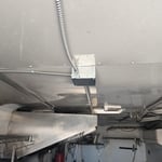 Main conduit splitting off to 2 different outlets as well as being on their own breakers.
