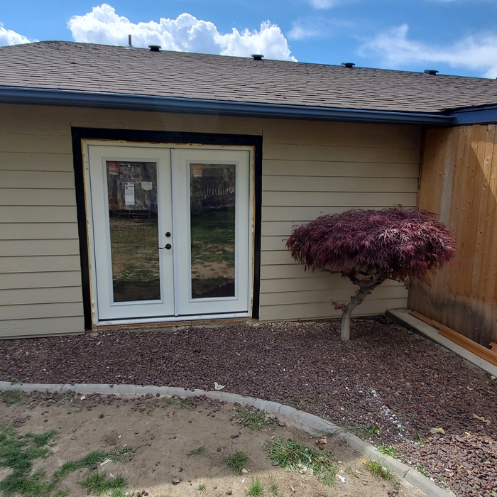 Patio and door