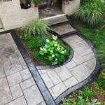 stamped patio.