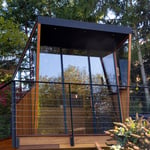 Glass roof sauna