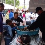 Sponsoring tent for the Indiana Speed (Women's Professional Football) at 500 Kids Day Festival