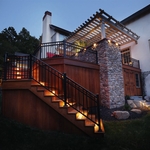 Cumaru Deck and Stone Planter