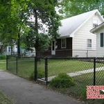48 inch black vinyl coated chain link - (powder coated fence and top rail)