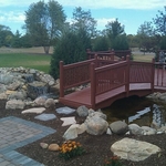 Small waterfall into pond