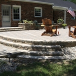 Three tier paver patio