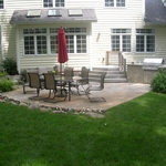 Brick patio and kitchen