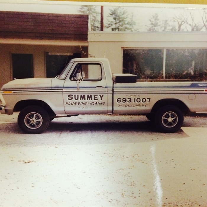 My Grandfathers new service truck, still have the same phone number!