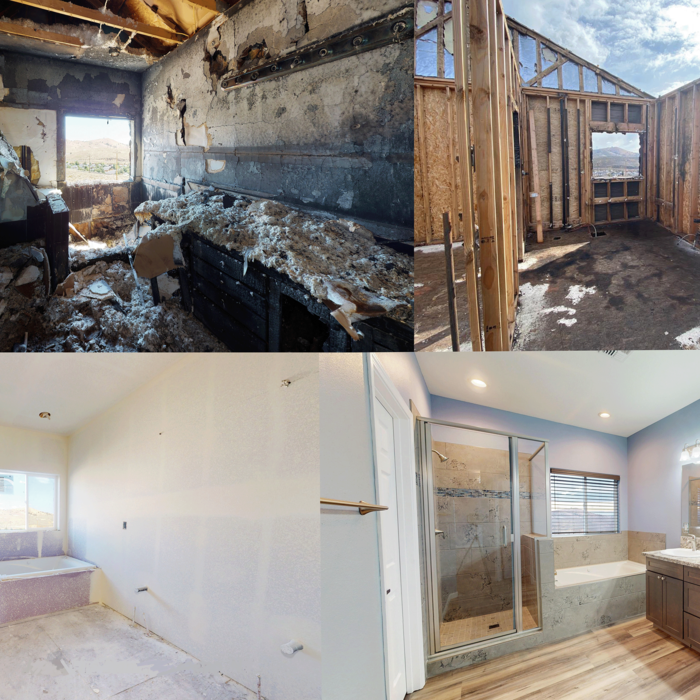Fire Bathroom - Before and After