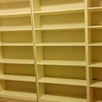 Finished shelving