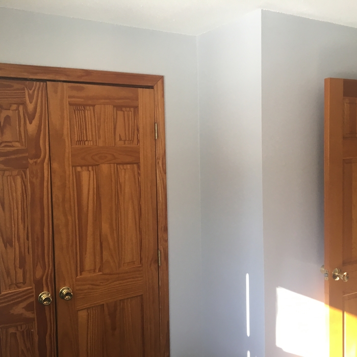 Bedroom finish painted.
