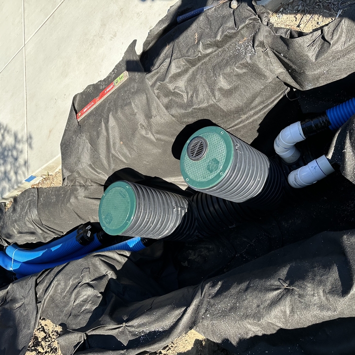 French drain installation