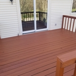 Cleaned and stained deck.
