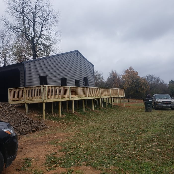 Wrap around deck