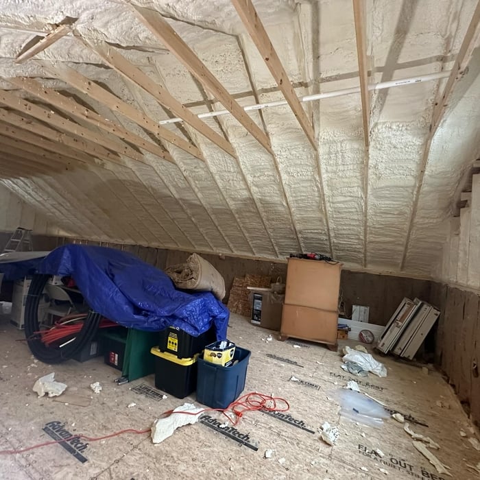 Spray foam insulation