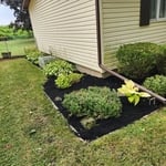 Flower bed mulching