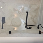 Custom Shower with Limestone Tile and New Finishes