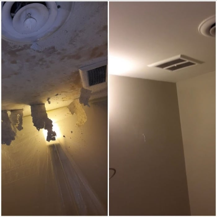 celing repair and paint job