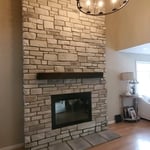Stone veeneer Fireplace