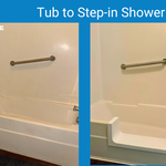 Tub to step-in