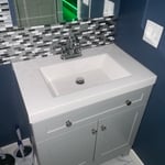 Bathroom toilet and sink