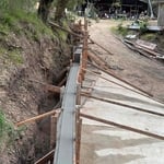 Retaining wall.