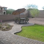 Paver walkway and pad