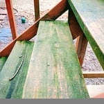Deck repair and stain