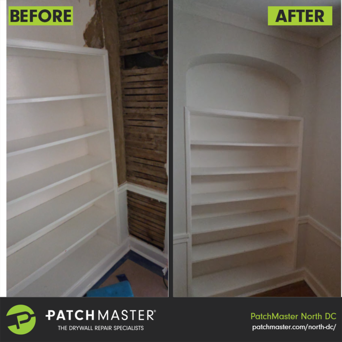 Wall & bookcase repair