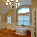 View of Stand-alone White Porcelain Tub