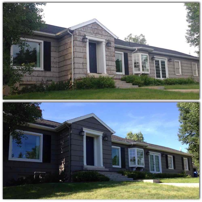 Exterior job before and after pic