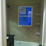 complete bath romodel, new tub, ceramic tile shower surround, new vanity, countertop, fixtures