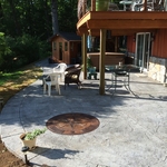 Stamped Concrete Patio with Custom Navigation Star