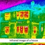 Infrared image of house
