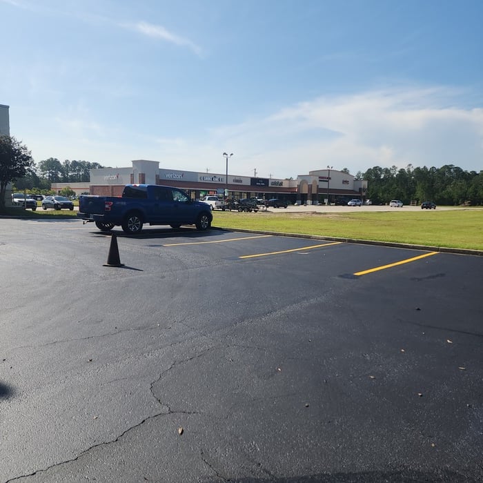 Sealcoat parking lot