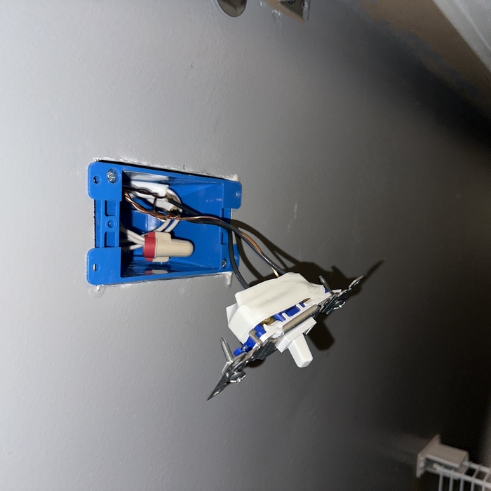 light / switch installed