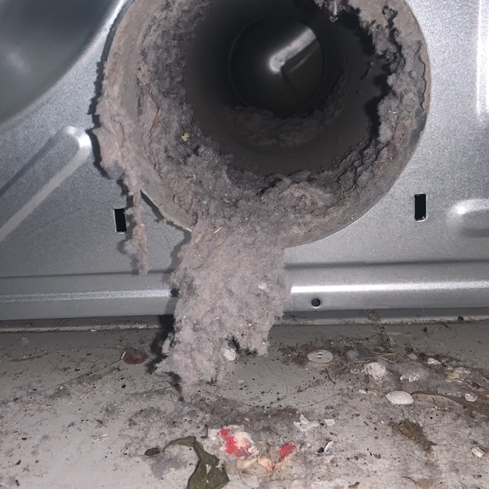 Dryer terminator before cleaning