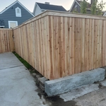 6’ high wood fence
