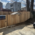 6’ high wood fence