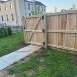 6’ high wood fence