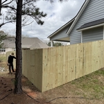 Privacy wood fence