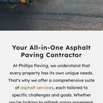 Parking lot paving