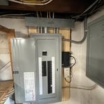 Panel with cover on